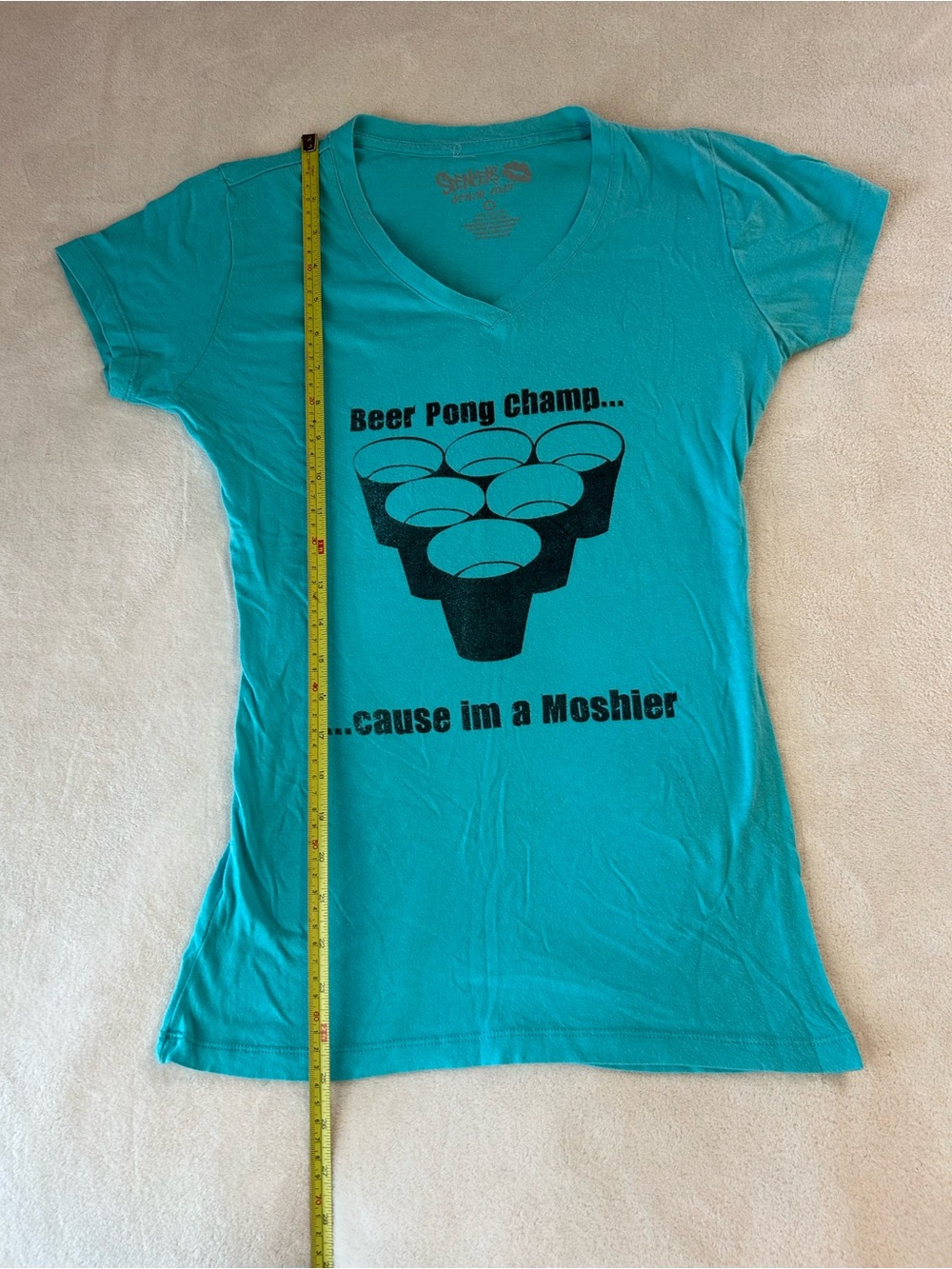 Beer pong champ Moshier shirt college drink game gift college women medium